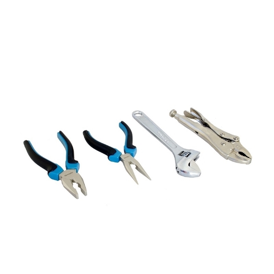 4 Piece Pliers & Wrench Set resmi